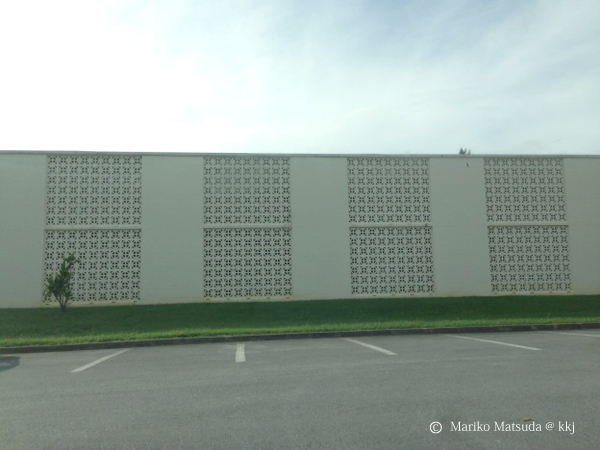 現嘉手納基地内のドミトリー、花ブロック その1