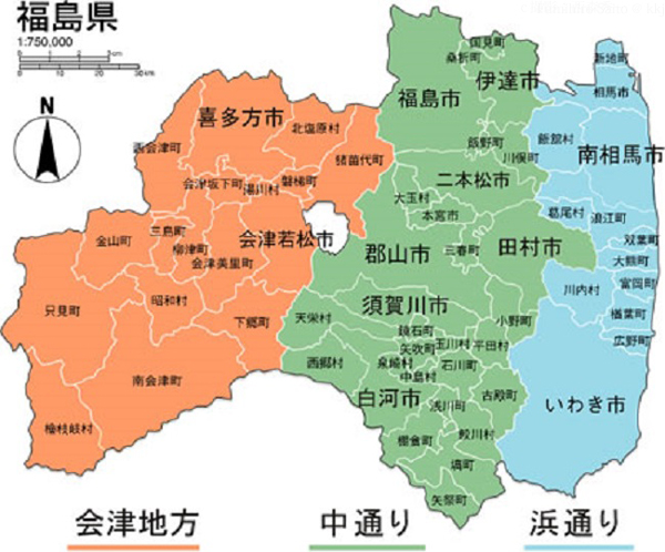 福島県の地図